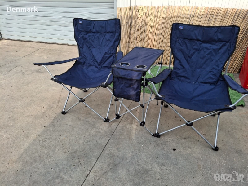 Комплект от 2 сгъваеми къмпинг стола + маса , снимка 1