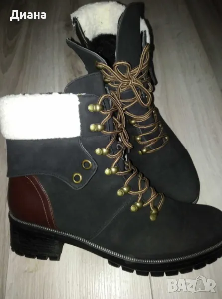 Велурени зимни обувки с дебел и противоплъзгащ се грайфер , снимка 1