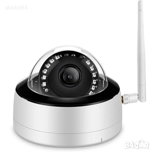 Wi-Fi вандалоустойчива камера с монтаж и SD карта 64GB, снимка 1