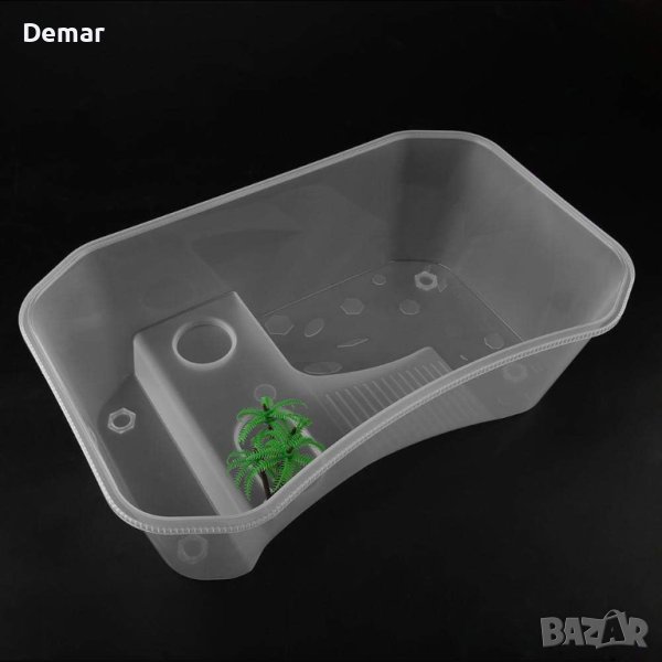 Пластмасово местообитание за костенурки аквариум със стълбище, снимка 1