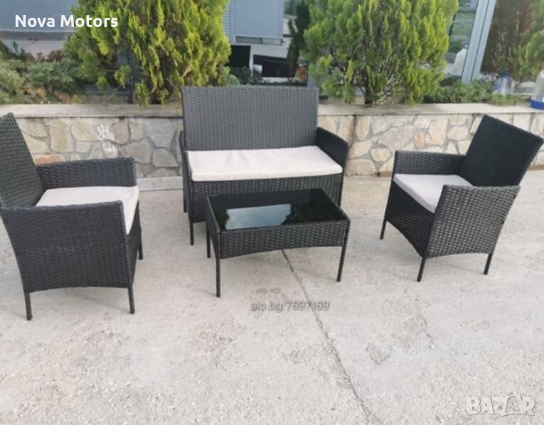  Градински Мебели От Ратан - Комплект От 4 Части , снимка 1