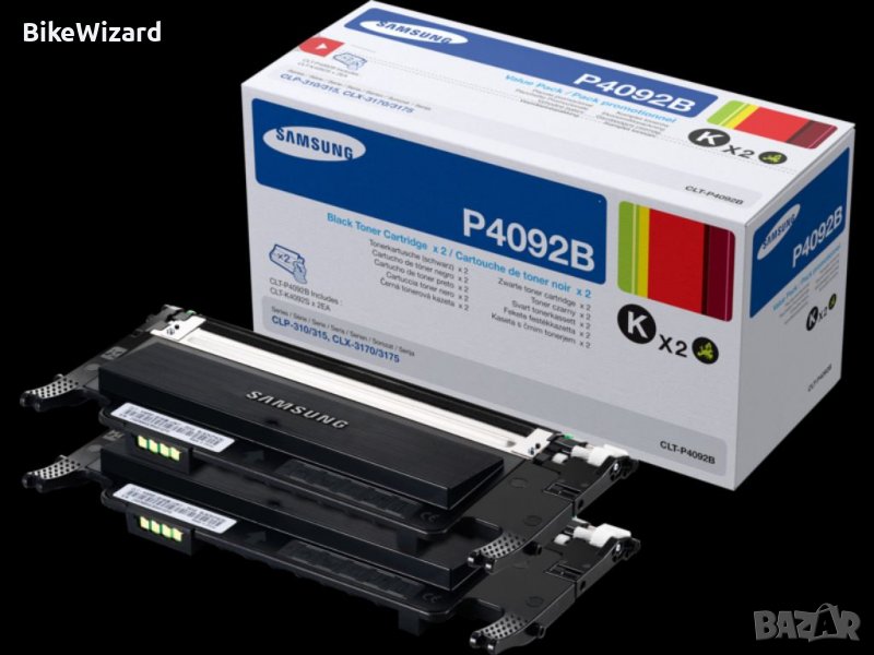 Тонер Samsung CLT-P4092B за CLP-310/CLX-3170 2-pack, Black 2x1.5K , снимка 1
