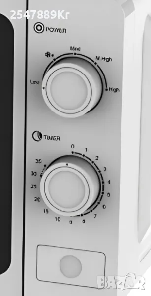 Микровълнова фурна, 700W, 20л., 5 степени на мощност, Таймер до 35мин., Размразяване, Бял, снимка 1