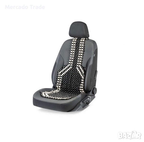 Масажор Mercado Trade, Универсален, За седалка, С дървени топчета, Черен, снимка 1