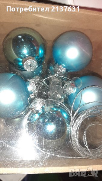 НОВ ! Неразпечатван Комплект СИНИ КОЛЕДНИ ТОПКИ 20 броя , снимка 1