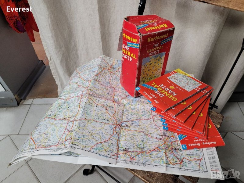 10 бр.карти географски, пътна карта ГЕРМАНИЯ , снимка 1