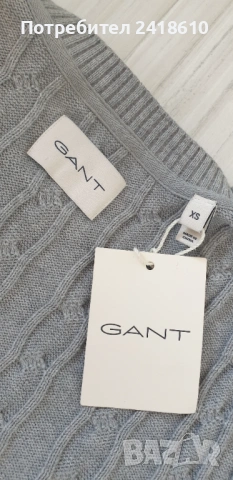 Gant  Cable Cotton / Knit C - Neck Mens Size XS - S НОВО! ОРИГИНАЛ! Мъжки Пуловер!, снимка 3 - Пуловери - 53339767