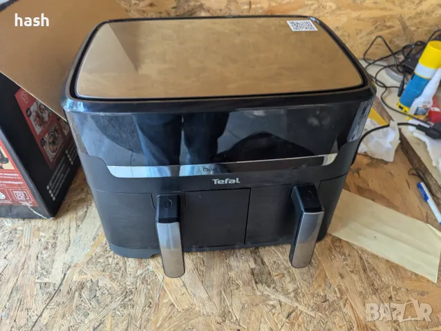 Двузонов фритюрник с горещ въздух Tefal Dual Easy Fry EY9018 8.3L, снимка 2 - Фритюрници - 48159031