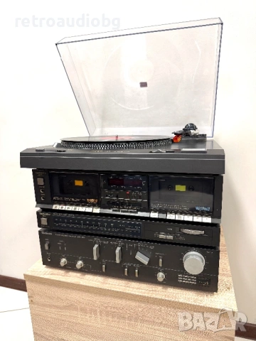 🔊Ретро аудио система - сет TECHNICS - усилвател, двукасетъчен дек, тунер и грамофон + опция колони, снимка 2 - Аудиосистеми - 53385963