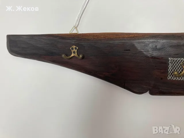 Ръчно изработена дървена закачалка, снимка 3 - Закачалки - 56048598