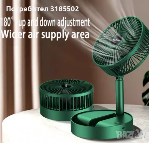 Компактен, модерен и преносим мини вентилатор, снимка 4 - Вентилатори - 50852865