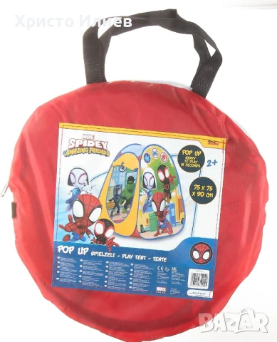 Детска палатка pop up Спайди Спадърмен Spidey с чанта за съхранение, снимка 8 - Други - 51020230