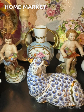 A Royal Crown Derby England  paperweight modelled as a ram/  Circa 1988 - великолепие в злато , снимка 10 - Антикварни и старинни предмети - 52669197