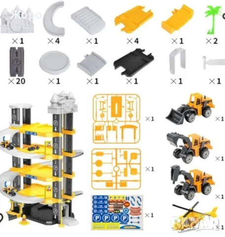 Детски паркинг/писта/гараж с асансьор КН0111, снимка 3 - Коли, камиони, мотори, писти - 48020476