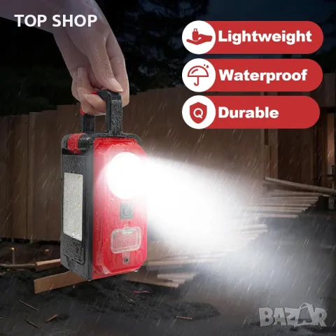 SYLSTAR Акумулаторна работна лампа, 3000 лумена LED с магнити, снимка 6 - Лампи за стена - 49580408