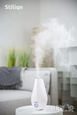 Овлажнител на въздух Beurer LB 37, Капацитет 2 л., Автоматично изключване, 2 Нива, Нощен режим, Бял, снимка 2 - Друга електроника - 49022383