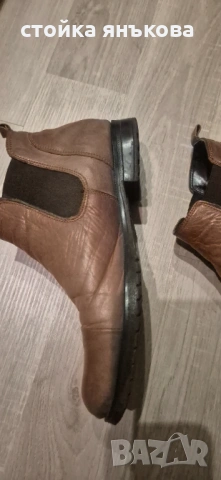 Продавам дамски кафяви боти естествена кожа, снимка 4 - Дамски ботуши - 53712322