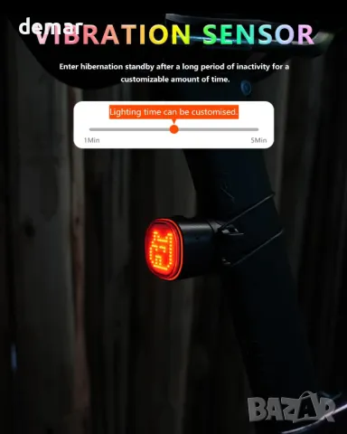 TOWILD TL08 Задна светлина за велосипед с Expression DIY функция, снимка 6 - Аксесоари за велосипеди - 47982121