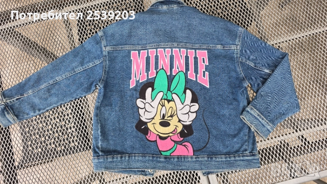 Детско дънково яке Мини Маус на H&M 9-10 години, снимка 2 - Детски якета и елеци - 51853767