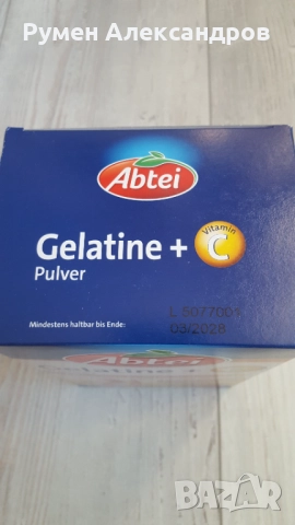 Желатин на прах Abtei Gelatin Powder + Vitamin C (40 порции), 400гр  , снимка 10 - Хранителни добавки - 35607621