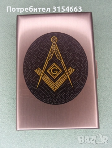 Метално портмоне за карти с масонски символи , снимка 7 - Портфейли, портмонета - 53475596