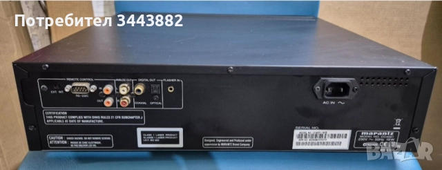 CD Changer "Marantz " CC4001 с 5диска, снимка 6 - Аудиосистеми - 52577197