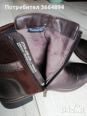 Нови Дамски Боти TAMARIS - Mocca Metall, снимка 5 - Дамски боти - 52477024
