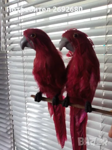 Декоративни папагалчета 2бр.(дължина - 32см.)