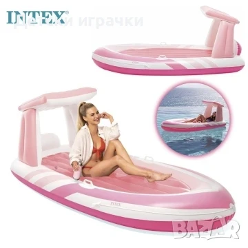 Надуваем дюшек със сенник лодка 244 х 119 х 97 см, Intex