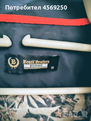 Оригинална мъжка риза Bentley, размер M, с ярък флорален десен. Идеална за ежедневно носене или спец, снимка 2 - Ризи - 53794389
