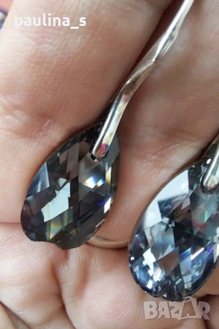 Два различни чифта / Сребърни обеци Сърце и Swarovski / проба 925 , снимка 13 - Обеци - 35703178