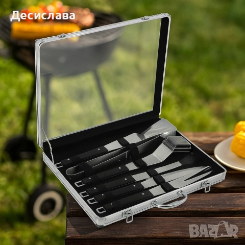 Комплект за барбекю 6 в 1 – всичко необходимо за перфектна скара + подарък ръкавици, снимка 2 - Прибори за хранене, готвене и сервиране - 51760720