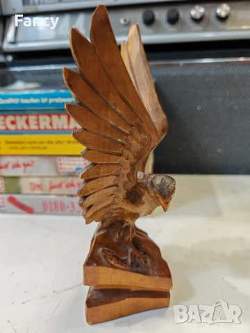 Дървена статуетка Орел и змия, снимка 5 - Статуетки - 50859894
