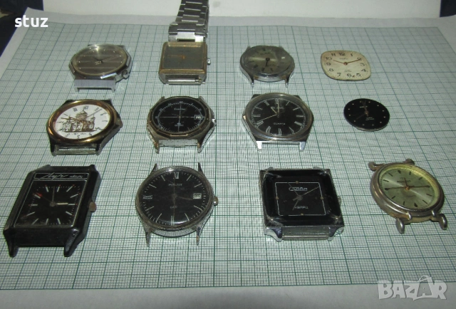 Съветски кварцови часовници за части, или реставрация, лот 12 бр., снимка 6 - Антикварни и старинни предмети - 53572427
