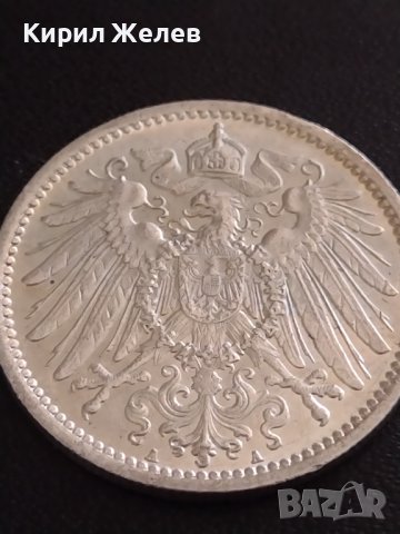 СРЕБЪРНА МОНЕТА 1 марка 1914г. Германска империя Вилхелм втори 37170, снимка 11 - Нумизматика и бонистика - 40465224