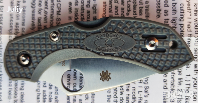 Сгъваем нож  Spydercо Dragonfly 2 /Spyderco N690Co /Spyderco endura emerson, снимка 12 - Ножове - 25177002