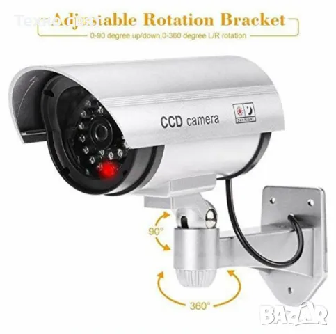 Фалшива-бутафорна охранителна камера за видеонаблюдение Dummy camera, снимка 6 - Камери - 47695365