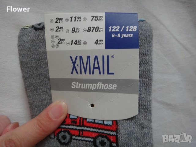 Нов детски чорапогащник размер 122-128, 6-8 години, на колички, за момче/момиче, снимка 5 - Чорапи - 52947665