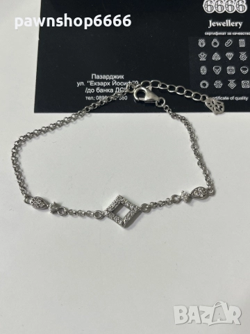 Сребърна гривна - 925 проба, снимка 3 - Гривни - 52558564