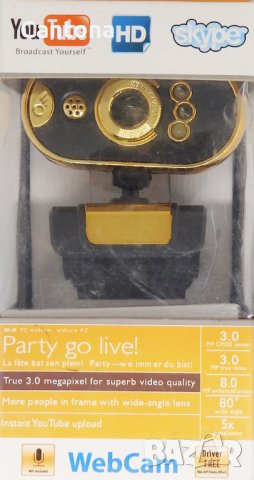 Уеб камера BC2016A с микрофон и нощен режим, 3.0 SMOS, 5x digital zoom, снимка 2 - Камери - 40743818