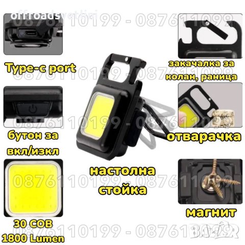 1 БРОЙ Мини LED фенер, ключодържател, Многофункционален фенер, снимка 3 - Къмпинг осветление - 41309239