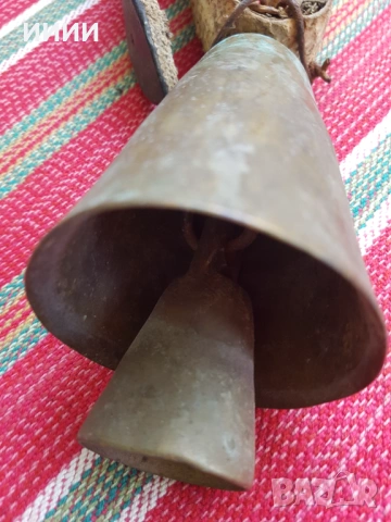 Бронзов чан звънец  9,5 см , снимка 2 - Антикварни и старинни предмети - 53343426