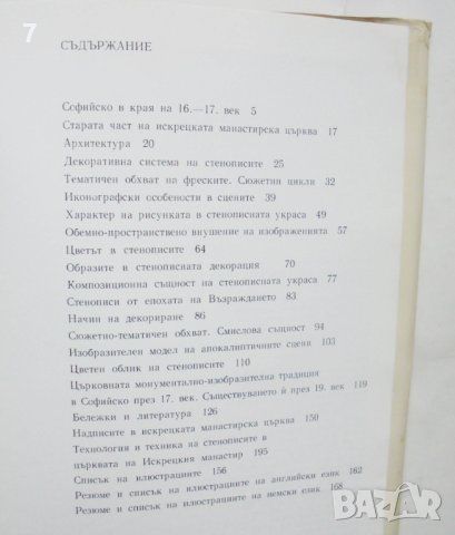 Книга Стенописите на Искрецкия манастир - Дора Каменова 1984 г. , снимка 5 - Други - 41189724