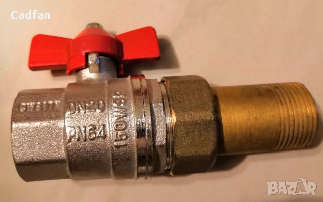 Сферичен кран NPT 1’’ с накраиници ¾‘‘ налягане 64bar, снимка 3 - Други машини и части - 35809377