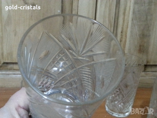  кристални чаши, снимка 3 - Антикварни и старинни предмети - 19246300