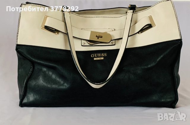 Чанти-1.GUESS оригинал,кожа,голяма-Намаление-с дръжки;разш.16см;2.Re accessories 37/35см, 22лв
