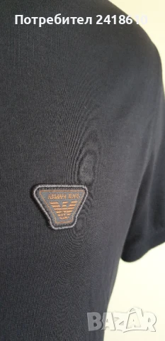 Armani Jeans AJ Badge Logo 3/4 Zip Stretch Cotton Mens Size M  ОРИГИНАЛ! Мъжка Тениска!, снимка 11 - Тениски - 51271734