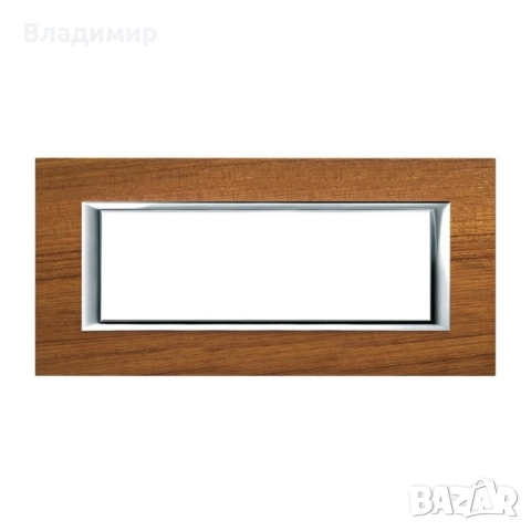 BTICINO - HA4806LTK Рамка 6М wood teak дърво