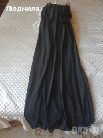 Рокля,дълга,нова,черна,коприна, снимка 5 - Рокли - 40888176