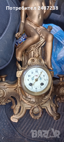 Канинен часовник с ангел, снимка 3 - Стенни часовници - 44839837
